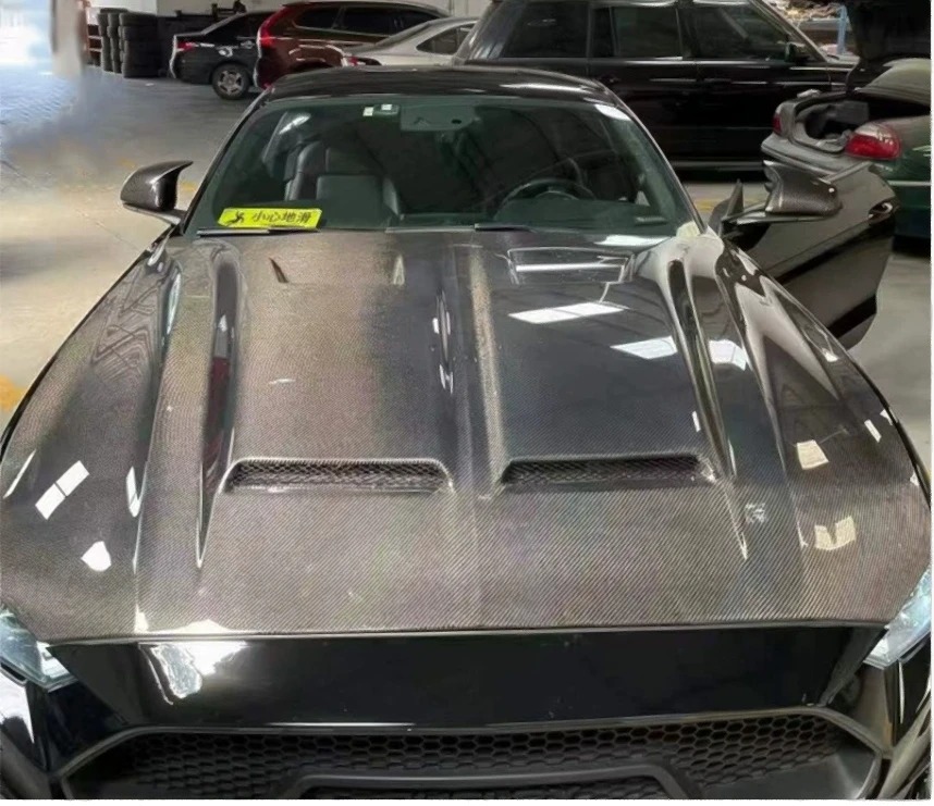 New Carbon Fiber Front Hood for  Mustang Cobra Includes Screws Car Accessories Manufacturing Bonnet